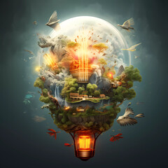 
"World Within a Bulb: Capturing the Universe in the Glow of a Single Lightbulb"





