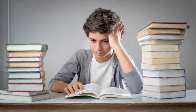 ragazzo studente stress 