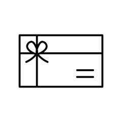gift card line icon