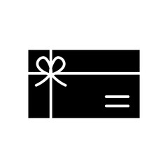 gift card glyph icon