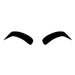 Black Eyebrow Shape Vector Illustration 
