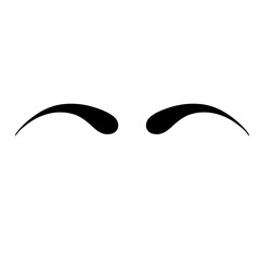 Black Eyebrow Shape Vector Illustration 
