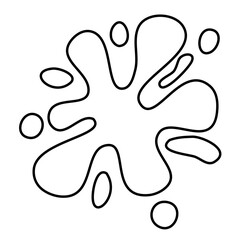 Color Paint Splash Lines Vector Illustration 