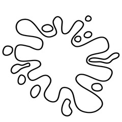 Color Paint Splash Lines Vector Illustration 