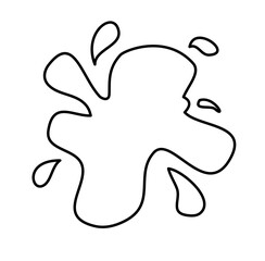 Color Paint Splash Lines Vector Illustration 