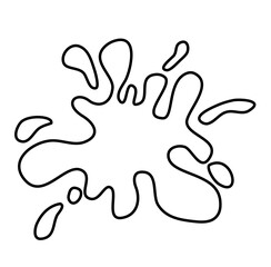 Color Paint Splash Lines Vector Illustration 