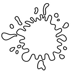 Color Paint Splash Lines Vector Illustration 