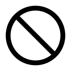 Blank no symbol sign for banned activities in vector