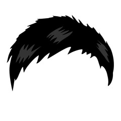 Men's Hair Wigs Vector Illustration 