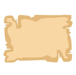 Old Paper Map Blank Vector Illustration 