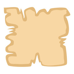 Old Paper Map Blank Vector Illustration 
