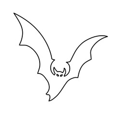 Bats Halloween Hand Drawn Lines Vector Illustration 