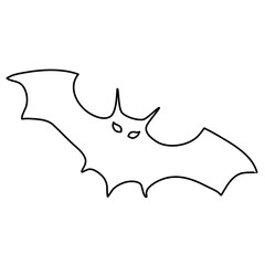 Bats Halloween Hand Drawn Lines Vector Illustration 