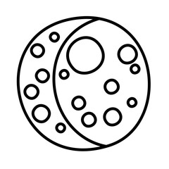Icon Lines Moon Vector Illstration 