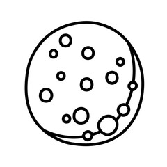 Icon Lines Moon Vector Illstration 