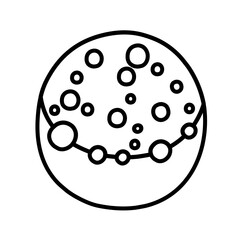 Icon Lines Moon Vector Illstration 