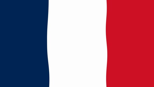 Waving France Flag Background Animation