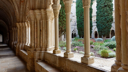 Architecture detail in old monastery in Spain