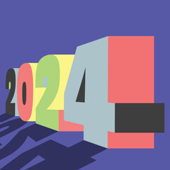 vector of happy new year 2024