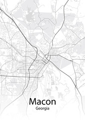 Fototapeta na wymiar Macon Georgia minimalist map