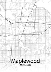 Maplewood Minnesota minimalist map