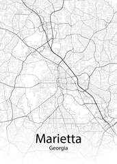Marietta Georgia minimalist map
