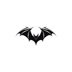 black bat silouettes logo design template