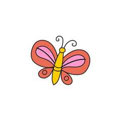 digital drawing butterfly hand drawing