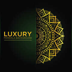 Fototapeta premium Luxury quality golden mandala background vector design