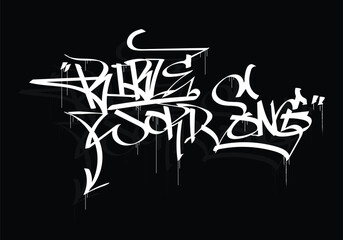 BIBLE WORD SONG graffiti tag style