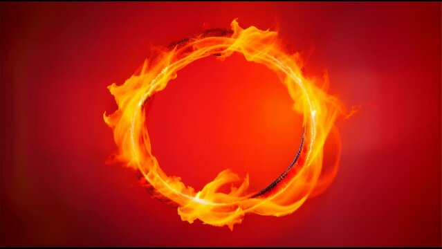 a ring of fire with a hollow center