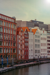 The Nikolaifleet, a canal in the old town (Altstadt) of Hamburg, Germany. It is considered one of the oldest parts of the Port of Hamburg.