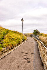 St Andrews, Scotland - September 22, 2023: Views of the buildings, vessels, breakwater and marina...