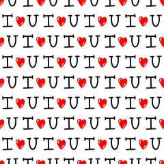 love quote valentine seamless pattern 