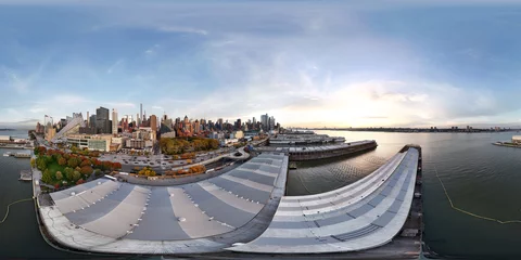 Meubelstickers Aerial 360 equirectangular photo Chelsea Piers New York 2023 © Felix Mizioznikov
