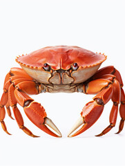 Crab Studio Shot Isolated on Clear White Background, Generative AI