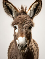 Fototapeta premium Donkey Studio Shot Isolated on Clear White Background, Generative AI
