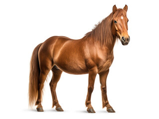 Obraz premium Horse Studio Shot Isolated on Clear White Background, Generative AI