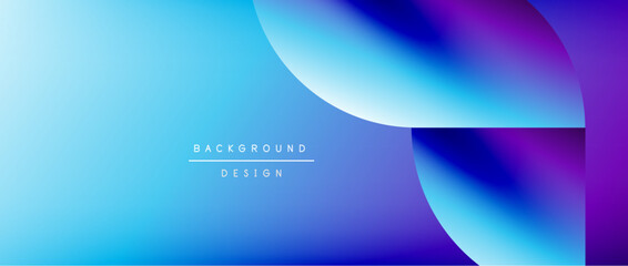 Circles and round shapes with gradients. Minimal abstract background, round geometric shapes, clean and structured design