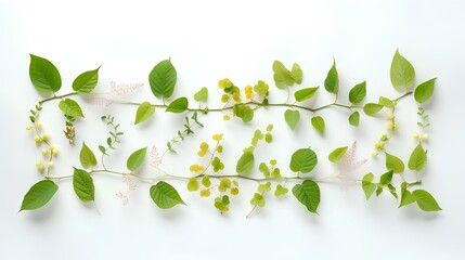 DNA and plants on white. Science for National DNA Day. generative AI