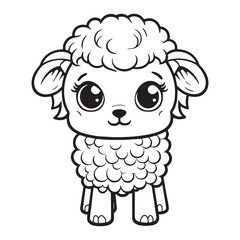 cute baby sheep  coloring pagers