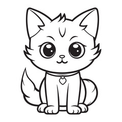small cat coloring pages