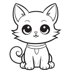 small cat coloring pages