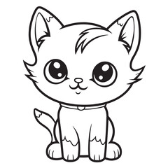 small cat coloring pages