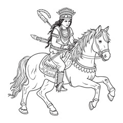  An Indian woman with horse