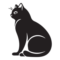 black cat logo design