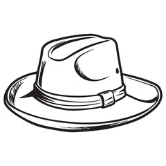 Cowboy hat coloring page