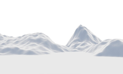 Snow mountain. White terrain. © Kavik