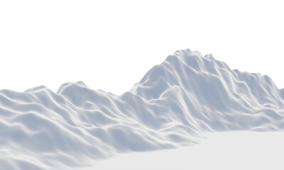 Snow mountain. White terrain.