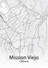 Mission Viejo California minimalist map